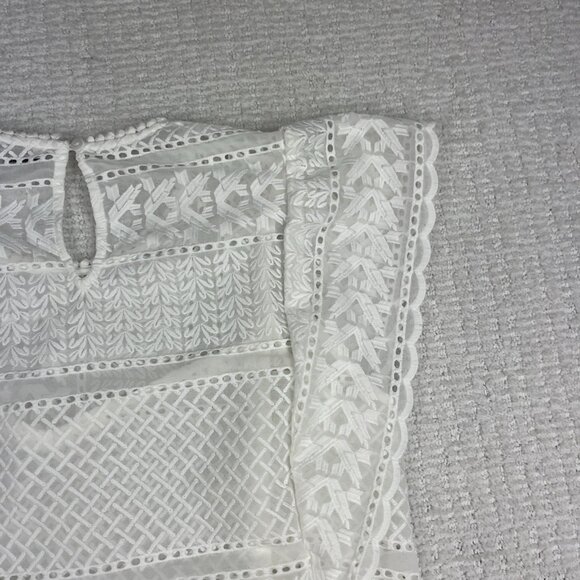 Collective Concepts Womens White / transparent Sleeveless Blouse Size S - Picture 13 of 15